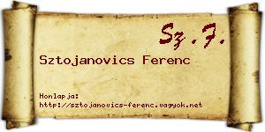 Sztojanovics Ferenc névjegykártya